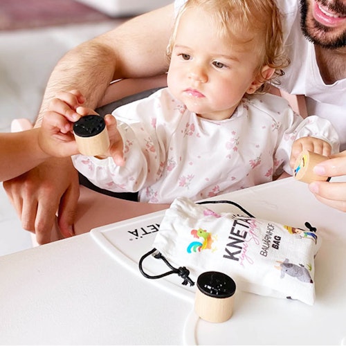 Knetstempel Holz 6er-Set Zootiere