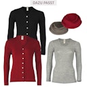 Vorschaubild Damen Wolle Seide Langarmshirt