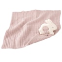 Vorschaubild Beißring aus Naturkautschuk mit Schmusetuch rose