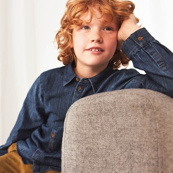Leichtes Denim Hemd blau melange