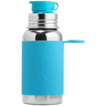 Edelstahl Flasche ab 3,5 Jahren Sportverschluss 550 ml blau