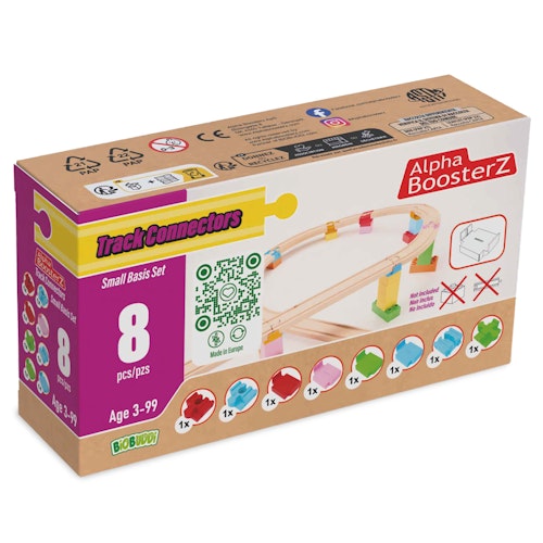 Verbindungsstücke Holzeisenbahn Basis-Set 8 Teile