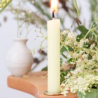Grimms Geburtstagskerzen creme 100% Bienenwachs ,12 Kerzen
