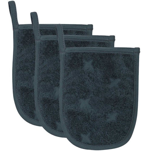 Frottee Waschhandschuh 3er-Pack navy