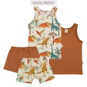 Vorschaubild Baumwoll Boxer im Doppelpack braun Dinos