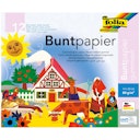 Vorschaubild Buntpapier gummiert 12 farbig - 14 x 20cm