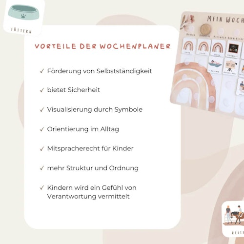 Wochenplaner Regenbogen inkl. 420 Symbole