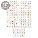 Vorschaubild Wochenplanger Bunt inkl. 420 Symbole Englisch