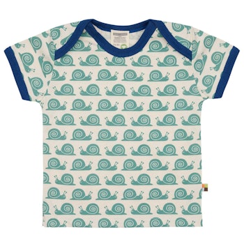 Kurzarm Shirt Schnecken türkis