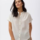 Vorschaubild Damen Kurzarm-Bluse weiß