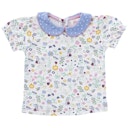 Vorschaubild T-Shirt Blumen Kragen Punkte