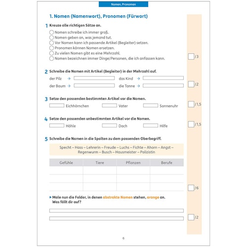 Deutsch Übungsheft Lernzielkontrollen 3. Klasse