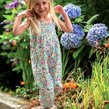 Leichter Sommer Strampler ohne Arm Blumen