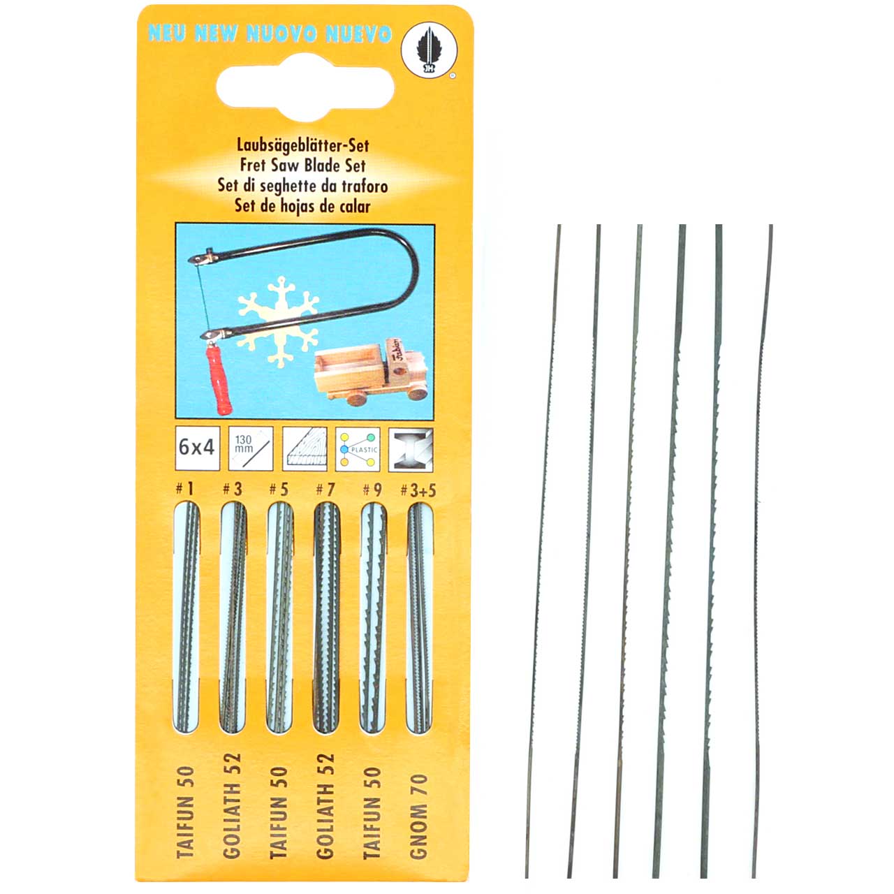 Laubsägeblätter für Holz, Papier, Metall - 24 Teile