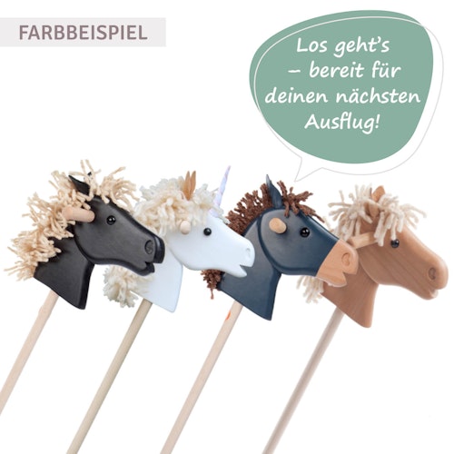 Steckenpferd Holz Esel