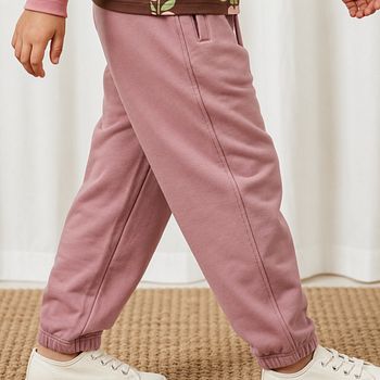 Schmal geschnittene Sweathose rosa