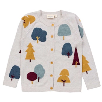 Feine Strickjacke bunte Herbstbäume