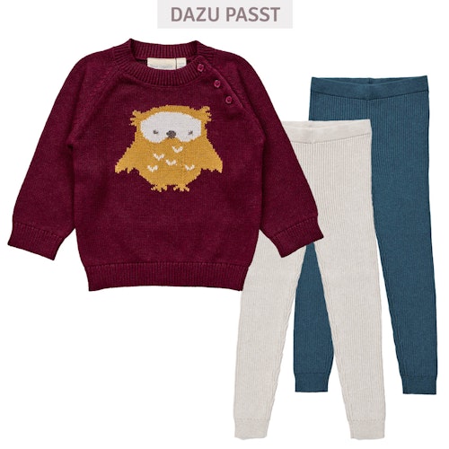 Baby Strickpullover Eule