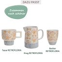 Vorschaubild Tasse RETROFLORIA Blumen orange 250 ml stapelbar