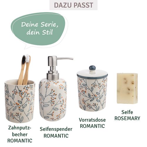Zahnbürstenhalter ROMANTIC aus Keramik