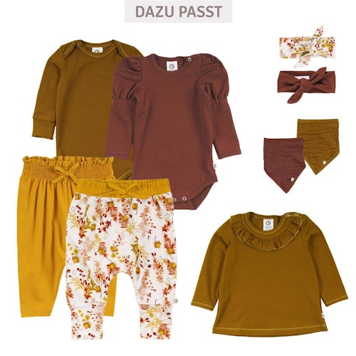 Langarmbody Puffärmel Blumenprint