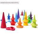 Vorschaubild Regenbogenwald 12 bunte Holz Baumspitzen