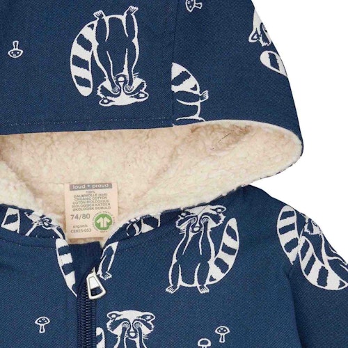 Herbstjacke Plüsch gefüttert Eulen