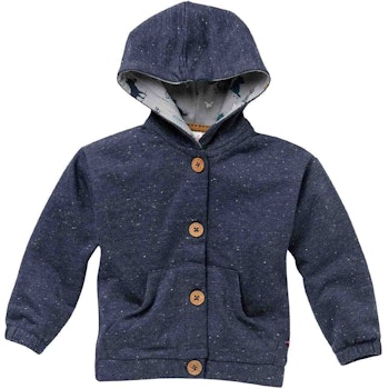 Sweat Kapuzenjacke dunkelblau mélange