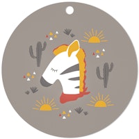 Tischset Silikon Zebra grau