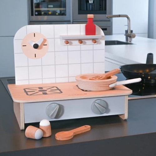 Kleine Spielküche und Grill aus Holz