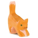 Vorschaubild Katze klein Kopf tief Holzfigur 5,5 cm