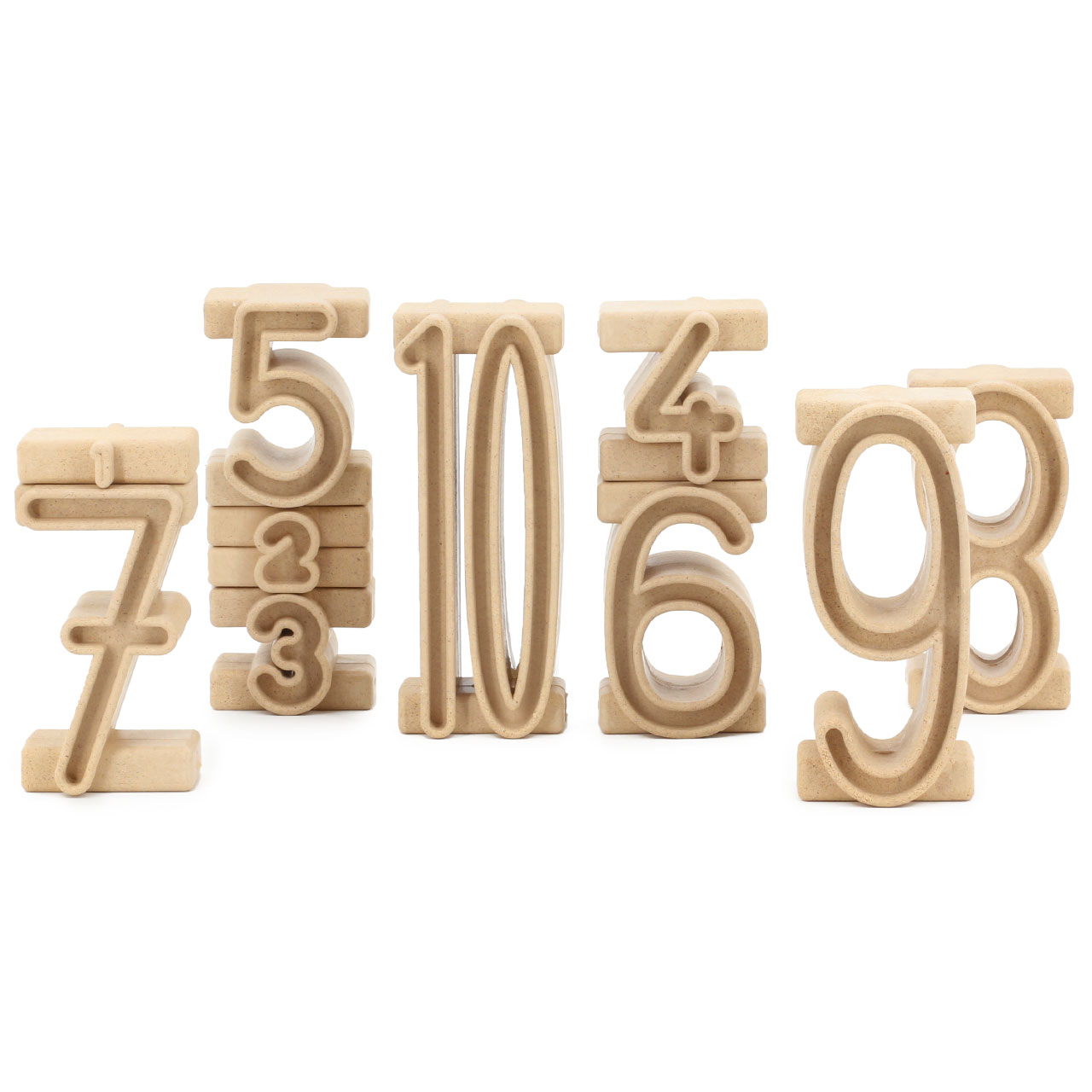 Stapelzahlen 100er Zahlenraum 34 Stück natur