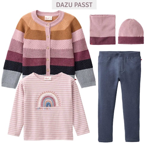 Lockereres Langarmshirt Herbstblüten