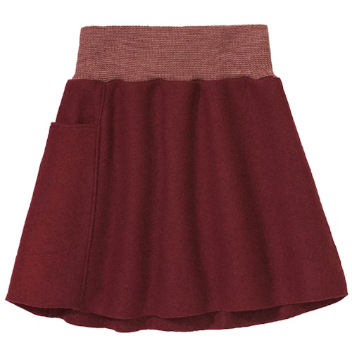 Warmer Woll Rock mit Strickbund