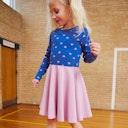 Vorschaubild Langarm Flatterkleid Herzen