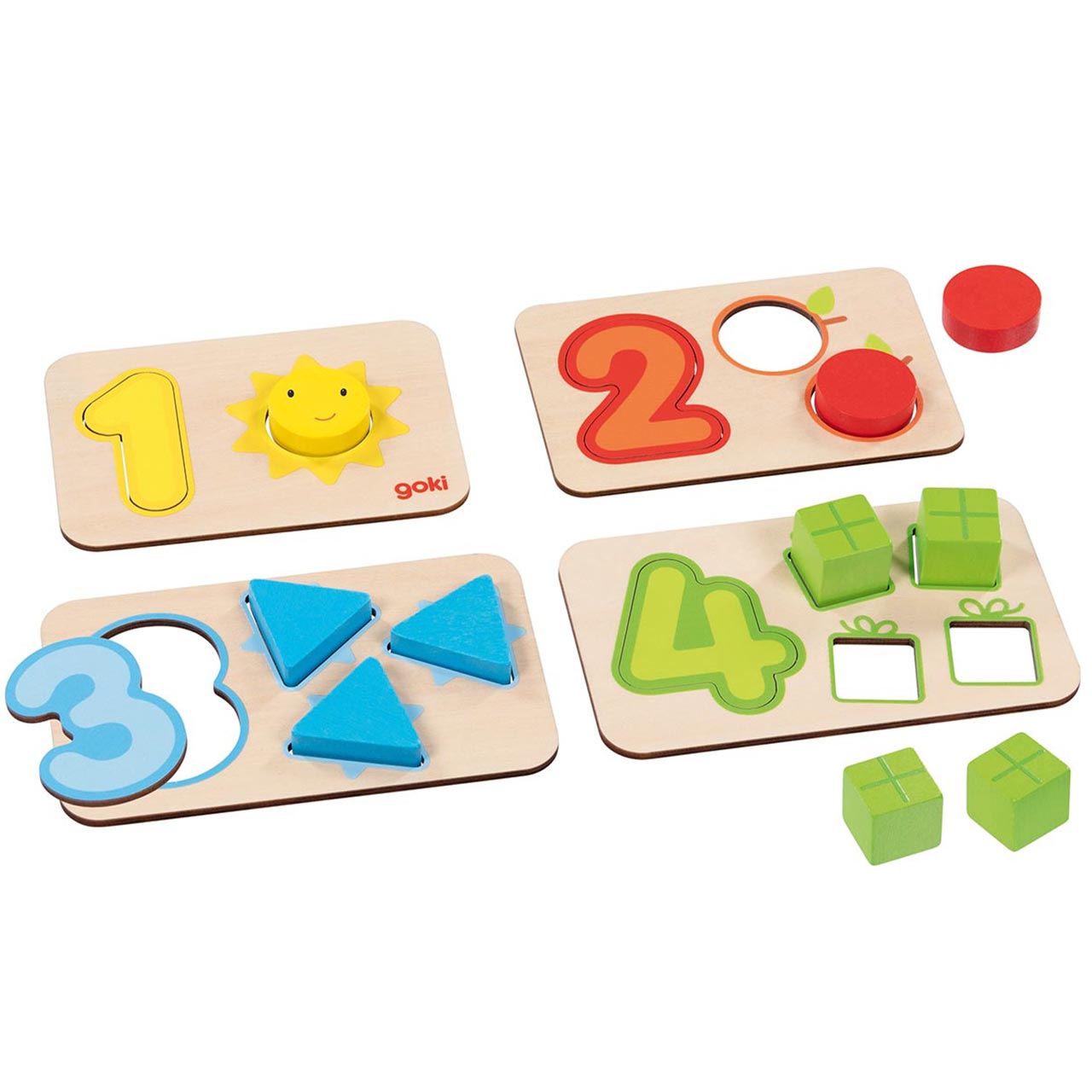 Zahlen-Puzzle mit Formen