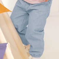 Lässige Hose jeansblau gestreift