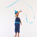 Vorschaubild Blaues Tanzband aus Seide 2,4 m - Glockenblume