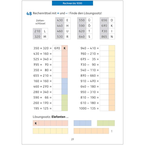 Mathe trainieren 3. Klasse