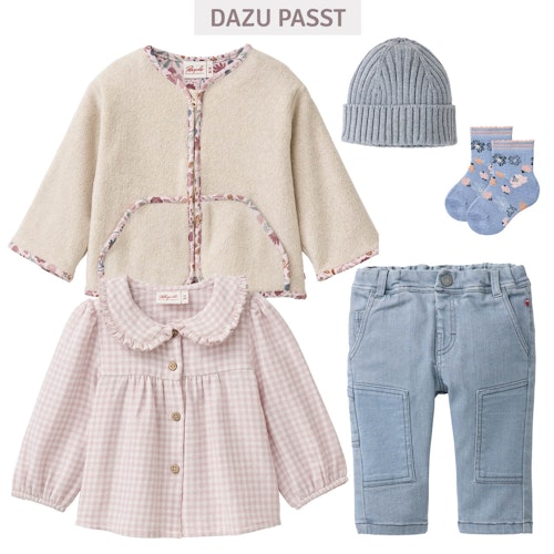Edle Flanell Kragen-Bluse