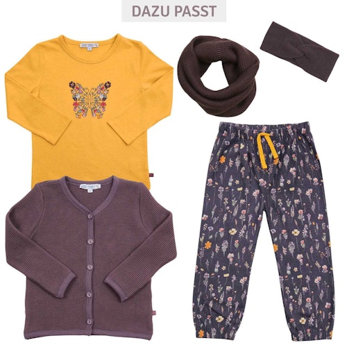 Flanellhose gefüttert Blumen