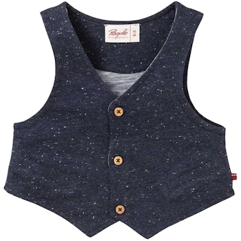 Edle Sweat-Weste dunkelblau-melange