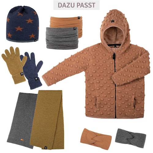 Fingerhandschuhe Umschlagbund Wolle Seide