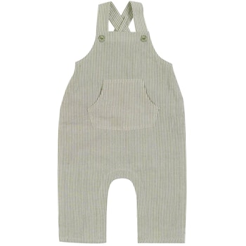 Leichter Baby Strampler Latzhose Krepp-Gewebe grün
