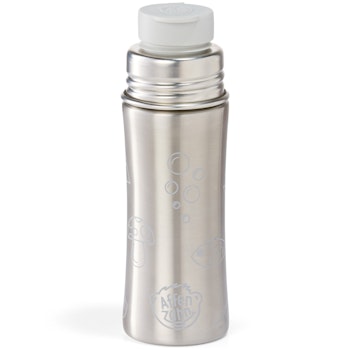 Edelstahl Trinkflasche Sportverschluss Koala grau