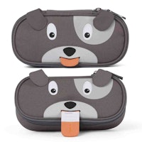Stiftemäppchen mit Ziehzunge Hund grau 21 x 11 cm Stiftemäppchen mit Ziehzunge Hund grau 21 x 11 cm