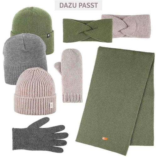 Damen Schal Wolle Kaschmir Mix 180x24 cm grün