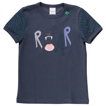 Shirt kurzarm Safari-Druck dunkelblau