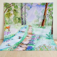 Spieltuch Bio-Baumwolle Wald 100 x 100 cm