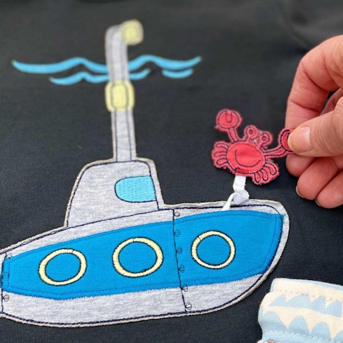 Kurzarm T-Shirt Tiergesicht